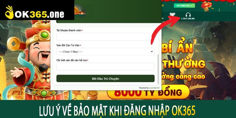 Lưu ý về bảo mật khi đăng nhập OK365